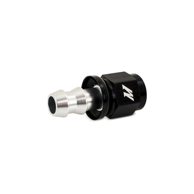 Mishimoto -6AN Push Lock Fitting - Straight, 45°, 90°, and 180° Angles for Automotive Fluid Systems