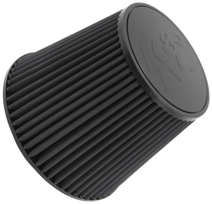 K&N Engineering RU-5177HBK Universal Rubber Round Tapered Air Filter – 6 Inch Flange, 9 Inch Base, 6.625 Inch Top Height for Ford F-250 Super Duty