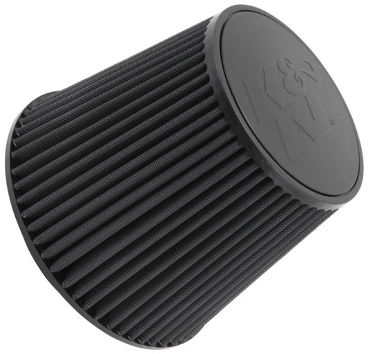 K&N Engineering RU-5177HBK Universal Rubber Round Tapered Air Filter – 6 Inch Flange, 9 Inch Base, 6.625 Inch Top Height for Ford F-250 Super Duty