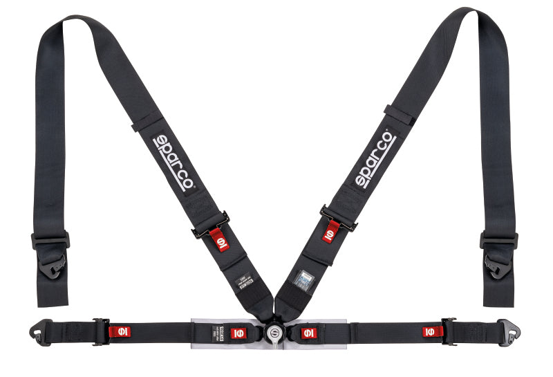 Sparco Belt 4Pt 3-Inch/2-Inch Competition Harness - Black, Part Number 04716M1NR