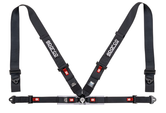 Sparco Belt 4Pt 3-Inch/2-Inch Competition Harness - Black, Part Number 04716M1NR