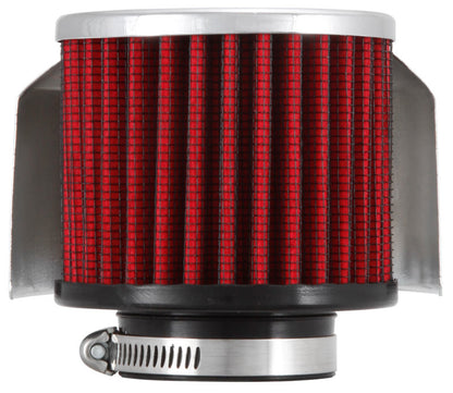 K&N Engineering 62-1514 1.5-Inch Flange Crankcase Vent Filter with Chrome Top and Heat Shield