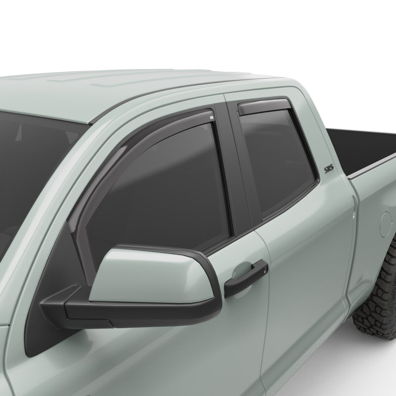 EGR 575091 In-Channel Window Visors for Toyota Tundra Double Cab, Smoked Dark Smoke Finish