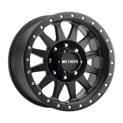 Method MR304 Double Standard 17x8.5 Black Wheel with 8x6.5 Bolt Pattern and 130.81mm Hub Bore