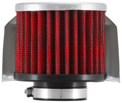 K&N Engineering 62-1513 Clamp-On Crankcase Vent Filter with Chrome Top and Deflector Shield