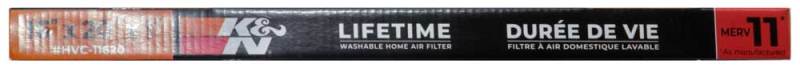 K&N HVAC Filter - 16 x 20 x 1 - Reusable and Washable Pleated Synthetic Air Filter for Home HVAC Systems
