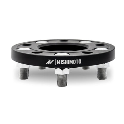 Mishimoto 5x114.3 15mm Wheel Spacers with M12 Studs for Subaru Legacy, Outback, and WRX - Black