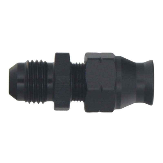 DeatschWerks 6AN Male Flare to 5/16in Hardline Compression Adapter - Anodized Matte Black
