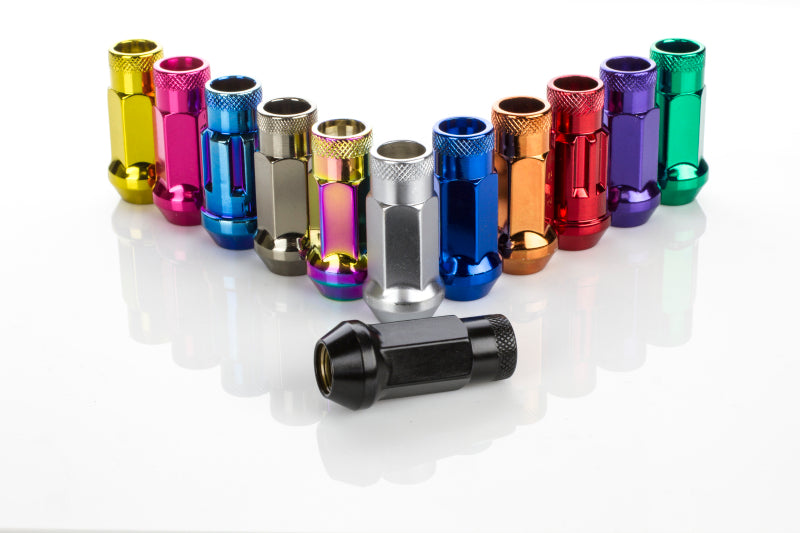 Wheel Mate Muteki SR48 Green Open End Lug Nuts - 12x1.50 Thread Size, 48mm Length