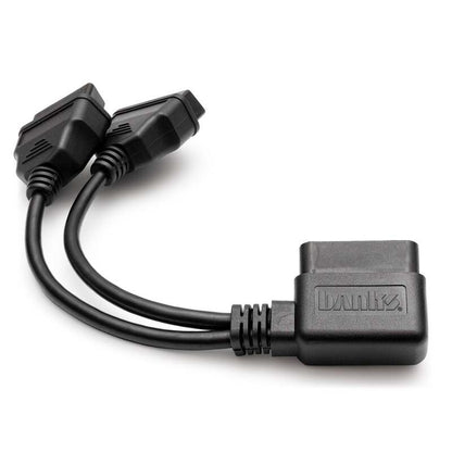Banks Power Universal OBD-II Splitter Cable - Right-Angle Connector for Automotive Diagnostics