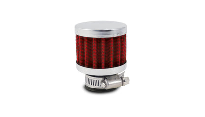 Vibrant Crankcase Breather Filter with Chrome Cap - 2 1/8 inch Cone OD, 2 5/8 inch Tall, 1 inch ID