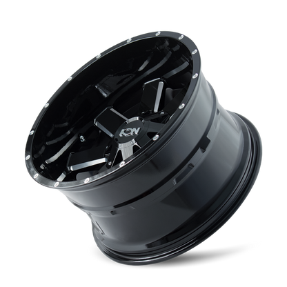 ION Wheels Type 141 17x9 Gloss Black Milled Wheel with Dual Bolt Pattern