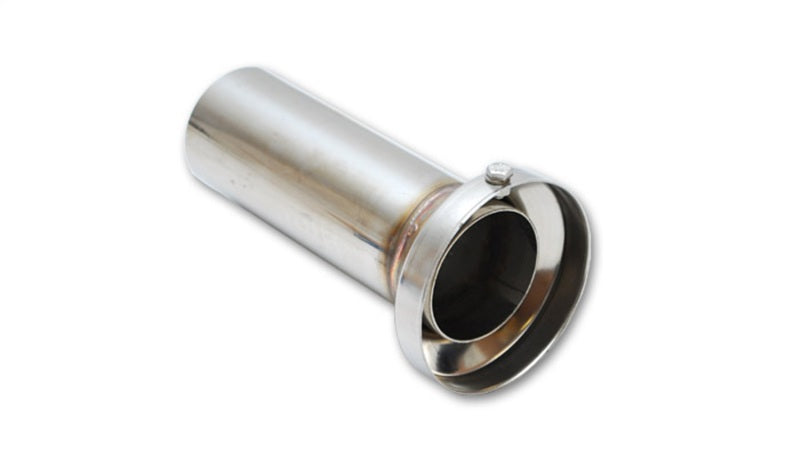 Vibrant Performance 3.90 Inch Inner Silencer Muffler with 2.5 Inch Tubing and Stainless Steel Construction