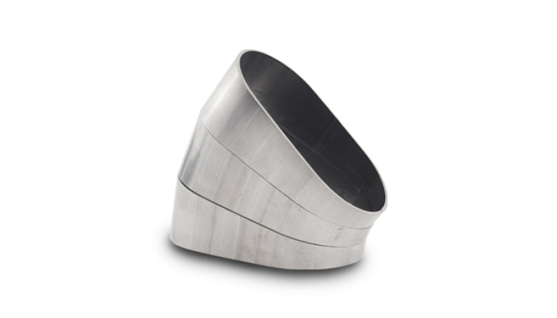 Vibrant 3.5 Inch Stainless Steel Oval Pie Cut for Custom Exhaust Bends - 45 Degree Elbow