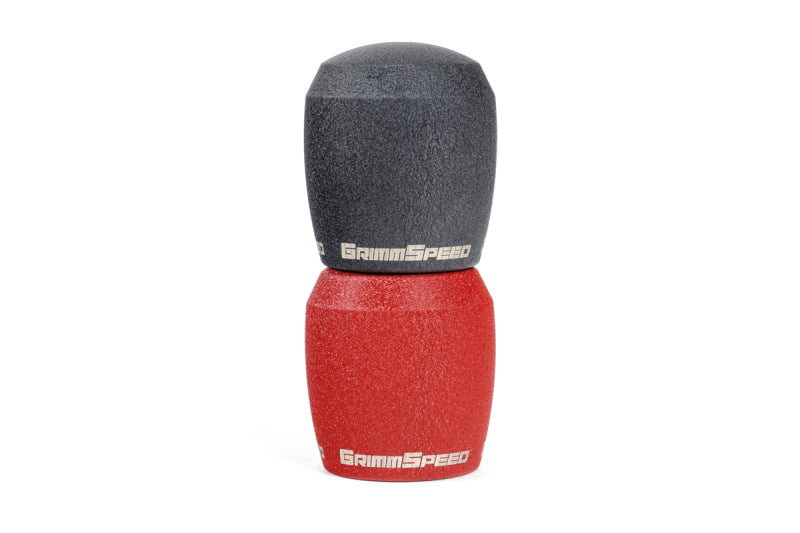 GrimmSpeed Stubby Shift Knob Stainless Steel Red – M12x1.25