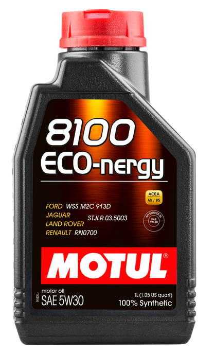 Motul 8100 Eco-nergy 5W-30 Synthetic Engine Oil for Gasoline and Diesel Engines