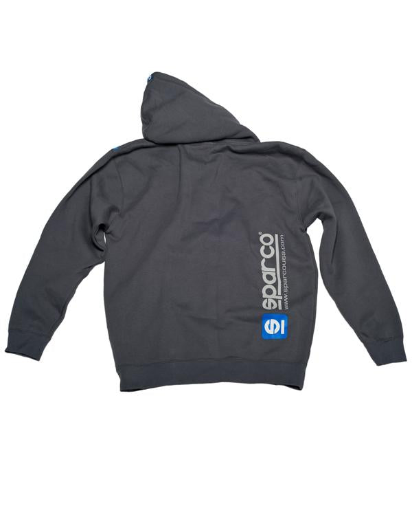 Sparco Zip Sweatshirt in Gray - Extra Large (Part #SP04100GR4XL)