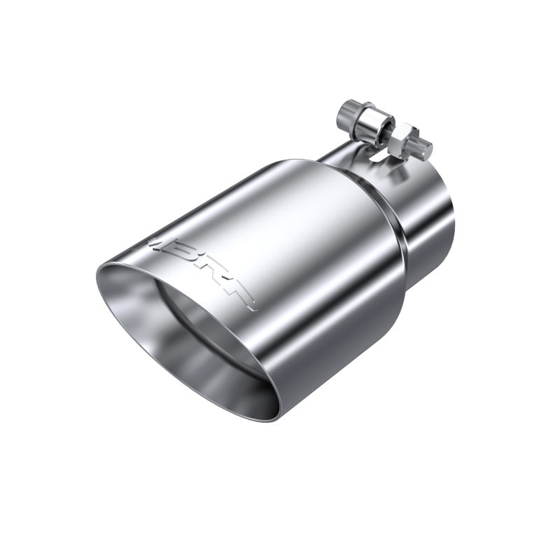 MBRP Universal Exhaust Tip 4-inch Outer Diameter, Dual Wall, Angled Design in Polished T304 Stainless Steel