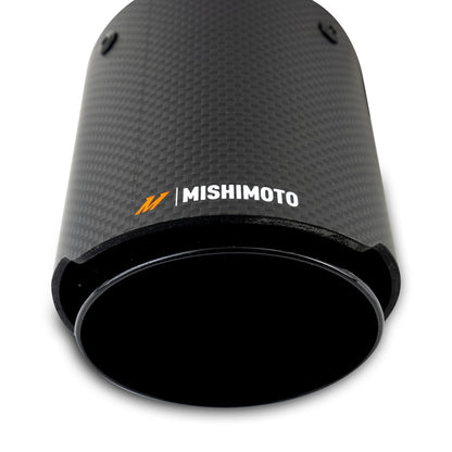 Mishimoto Carbon Fiber Muffler Tip 2.5-inch Inlet, 3.5-inch Outlet with Black Finish