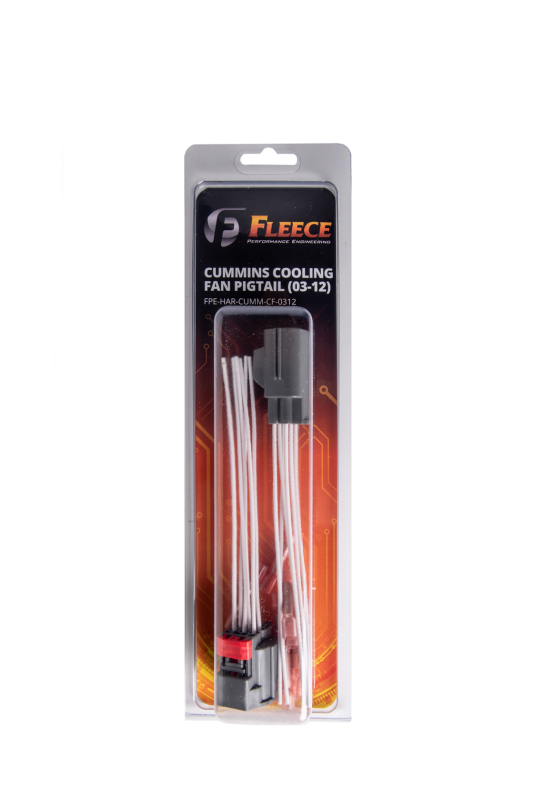 Fleece Performance 03-12 Dodge 2500/3500 Cummins Cooling Fan Pigtail Kit with 6-Inch Connectors