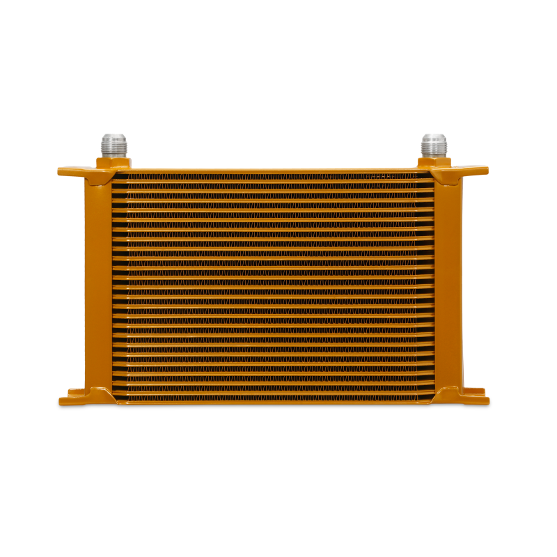 Mishimoto Universal 25-Row Oil Cooler - Gold for Mustang and Vehicle Cooling Enhancement