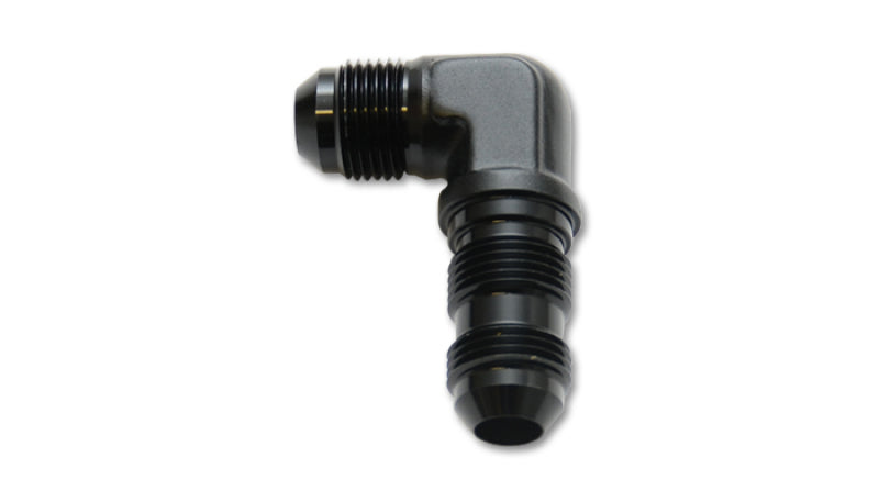 Vibrant -3AN Bulkhead Adapter 90 Degree Elbow Fitting in Anodized Black