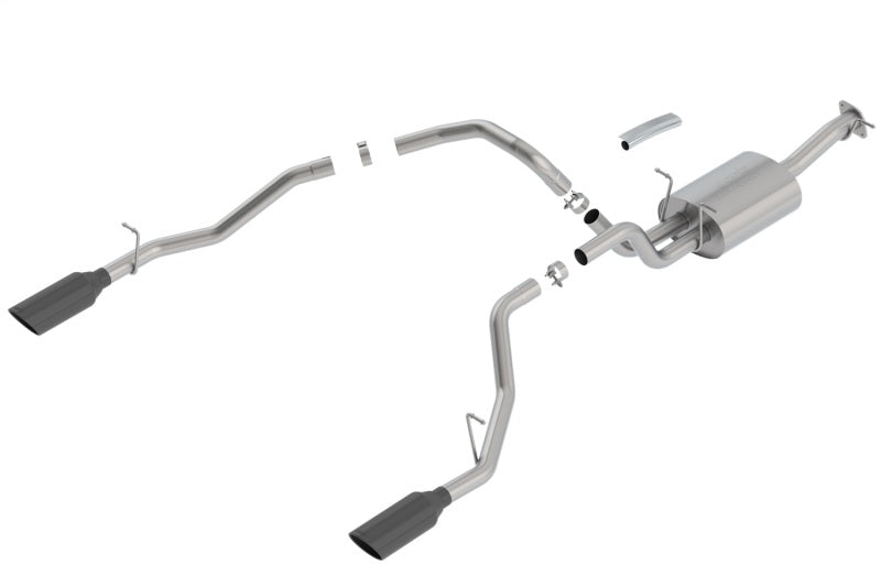 Borla Touring Cat-Back Exhaust System for 2019-2026 Ram 1500 5.7L V8 with Black Chrome Tips - Part #140758BC