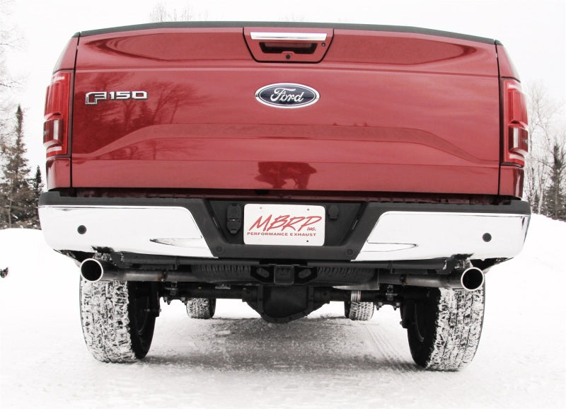 MBRP Armor Lite Series 2015-2016 Ford F-150 5.0L Dual Rear Exit Cat Back Exhaust System - Part #S5258AL