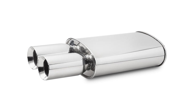 Vibrant StreetPower Oval Muffler with Dual 3.5-inch Tips and Straight Through Design