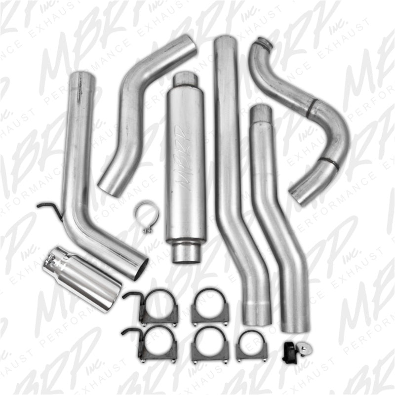 MBRP Armor Lite Series Turbo Back Exhaust System for Dodge W250 and W350 - Single Side Exit, 4 Inch Diameter
