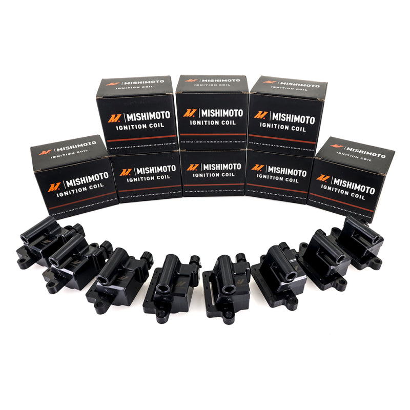 Mishimoto 99-07 GM Square Style Engine Ignition Coil Set - Reliable Replacement for GMC and Chevrolet LS Engines