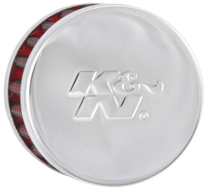 K&N Engineering 62-1015 Chrome Top and Steel Base Crankcase Vent Filter for Classic and Racing Engines