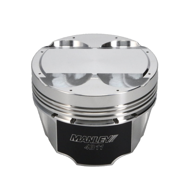 Manley Performance Mitsubishi 4B11 86.5mm Bore Turbo Tuff Piston Set with Rings (Part Number 614305CE-4)