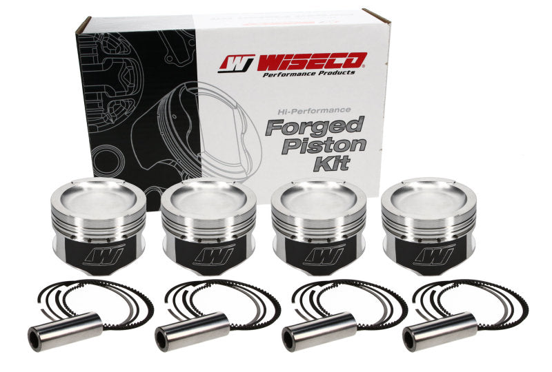 Wiseco Volkswagen ABF 2.0L 16V Forged Racing Pistons Set – 83.5mm Bore, 11.8:1 Compression Ratio, Part Number KE290M835