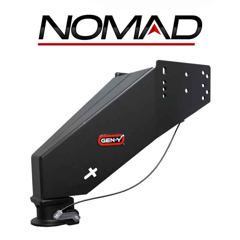 Gen-Y Nomad Static 5th Wheel to Gooseneck - 6.5K TW 30K Tow - Texture Black (1116/1621/1716 Frames)