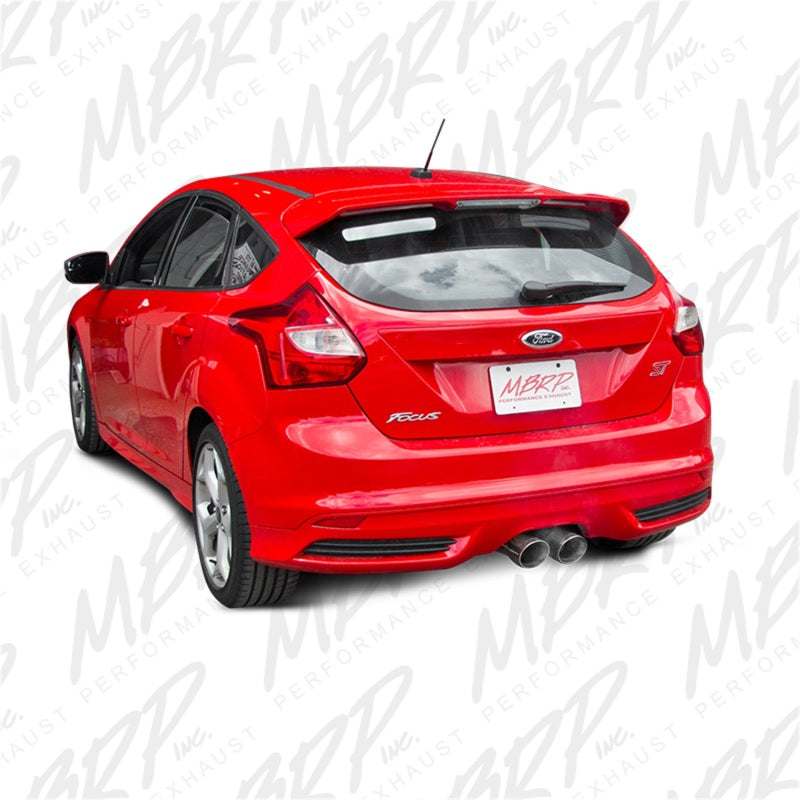 MBRP Armor Lite Series Cat Back Exhaust System for Ford Focus 2013-2018 with Dual Center Outlet and 3-inch Diameter by MBRP Part S4200AL