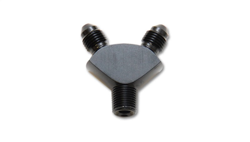 Vibrant Performance -3AN x -3AN x 1/8-Inch NPT Aluminum Y-Adapter Fitting Part 10818