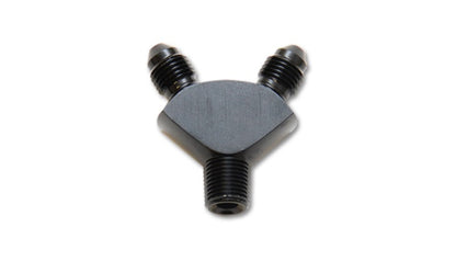 Vibrant Performance -3AN x -3AN x 1/8-Inch NPT Aluminum Y-Adapter Fitting Part 10818