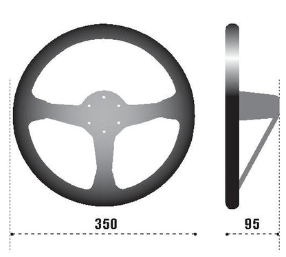Sparco 015R325CSN Black Suede Steering Wheel for Automotive Performance and Comfort