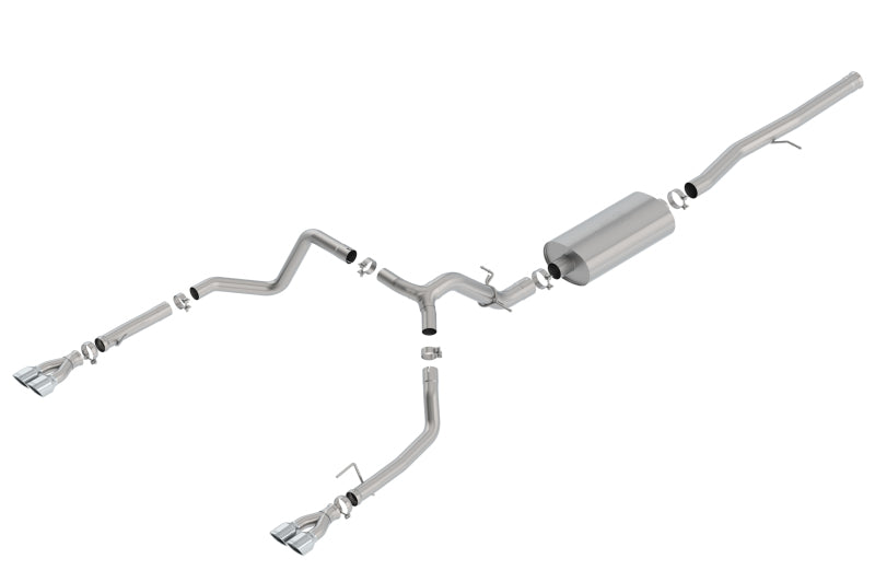 Borla 19 Chevrolet Silverado / GMC Sierra 1500 6.2L SS Touring Cat-Back Exhaust with Chrome Tips – Part #140782