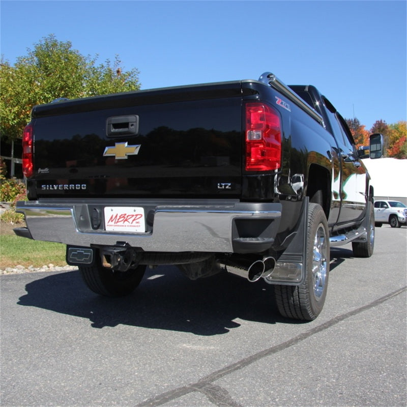 MBRP Armor Lite Series 4-Inch Exhaust System for Chevy Silverado 2500 HD and GMC Sierra 2500 HD - Dual Outlet, Single Side Exit with 5-Inch Tips