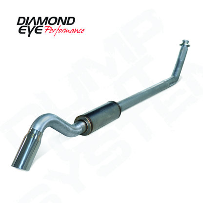 Diamond Eye Performance 4-Inch Stainless Steel Turbo-Back Exhaust Kit with Single Turn Down for 1998-2002 Dodge Vehicles