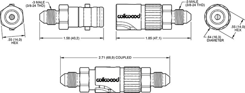 Wilwood Quick Disconnect Kit -3 AN for Automotive Applications
