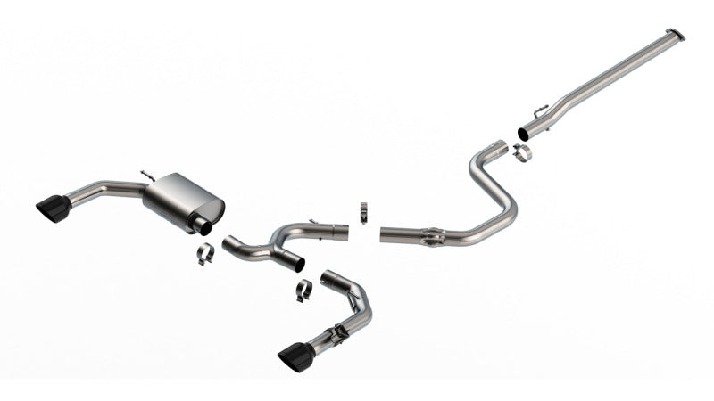 Borla ATAK Cat-Back Exhaust System for 2022-2023 Hyundai Elantra N 2.0L Turbo with Black Chrome Tips