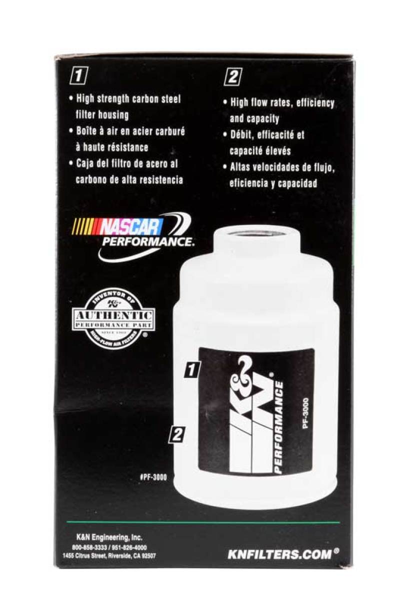 K&N Engineering PF-3000 Cellulose Media Fuel Filter for GMC Sierra 2500/3500 HD and Chevrolet Silverado 2500/3500 HD (3.5 inch OD x 6.28 inch Length)