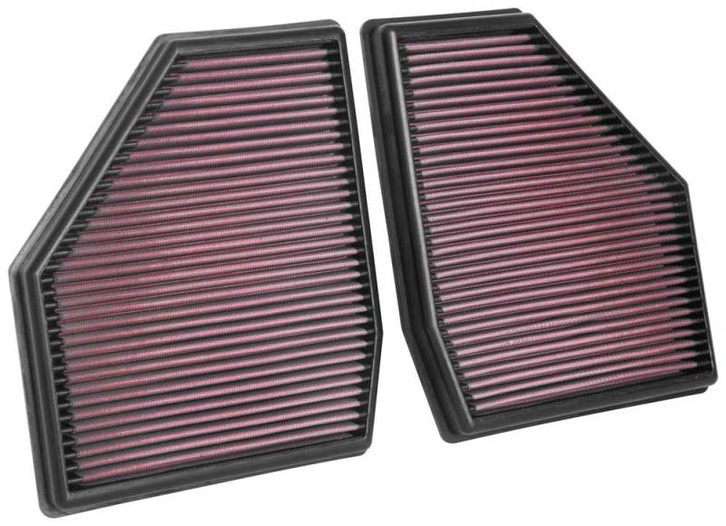 K&N Engineering 33-3128 High-Flow Reusable Air Filter for 2018-2021 BMW M5 and M8 Models