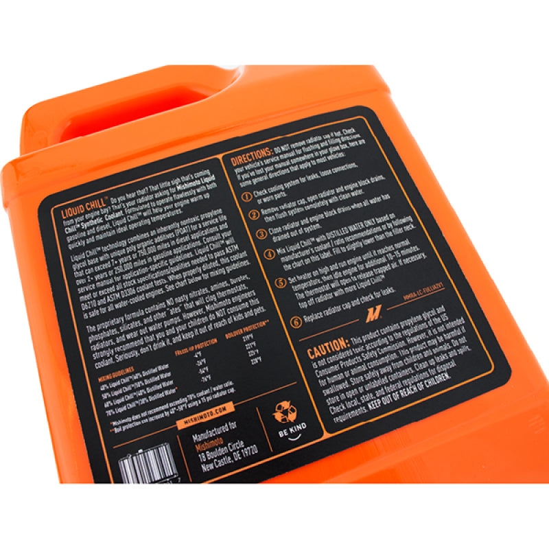 Mishimoto Liquid Chill Synthetic Engine Coolant - Full Strength for Automotive Cooling Systems