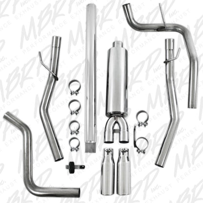 MBRP Armor Plus Series Cat Back Exhaust System for 2004-2008 Ford F-150 4.6/5.4L - Dual Split Rear Exit with 3.5-inch Tips