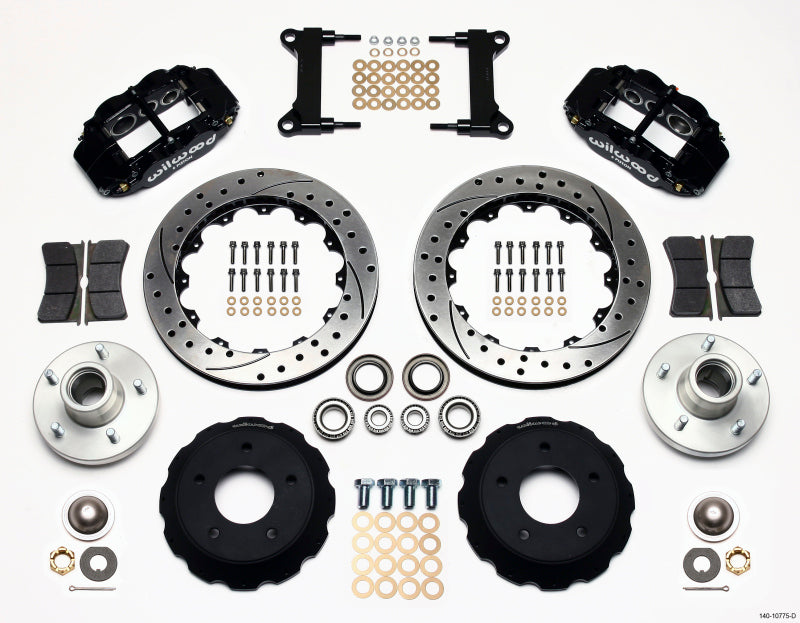Wilwood Narrow Superlite 6R Front Hub Kit with 13-Inch Drilled Rotors for Chevy C-10 and GMC C15