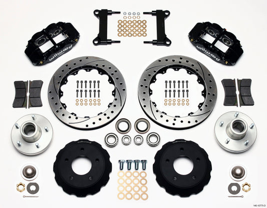 Wilwood Narrow Superlite 6R Front Hub Kit with 13-Inch Drilled Rotors for Chevy C-10 and GMC C15